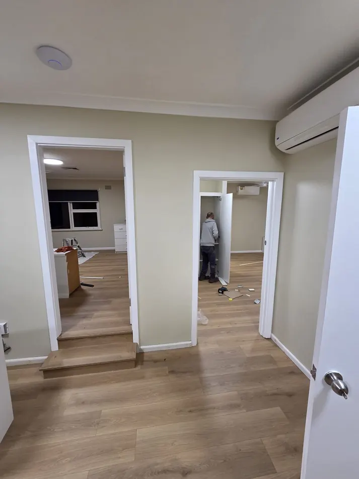 Door, trim and step after the job