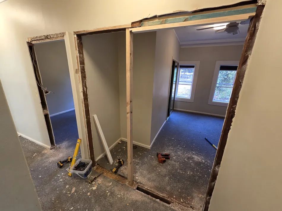 Internal door and frame before installation