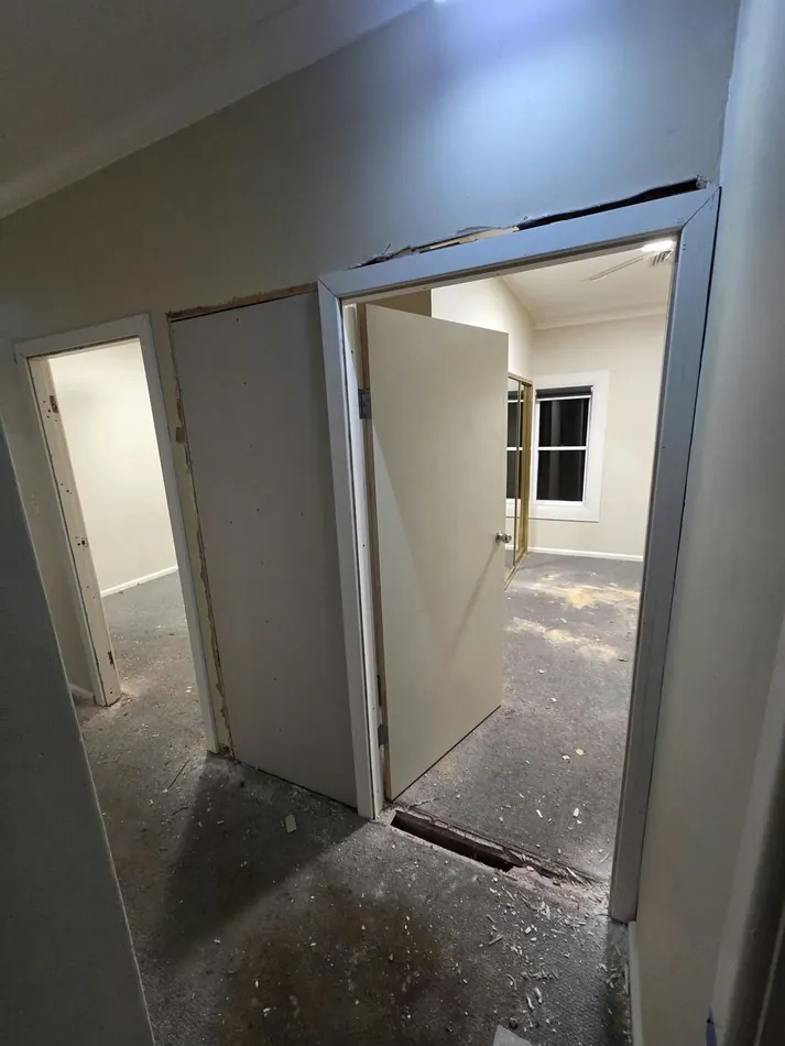 Internal door and frame before installation
