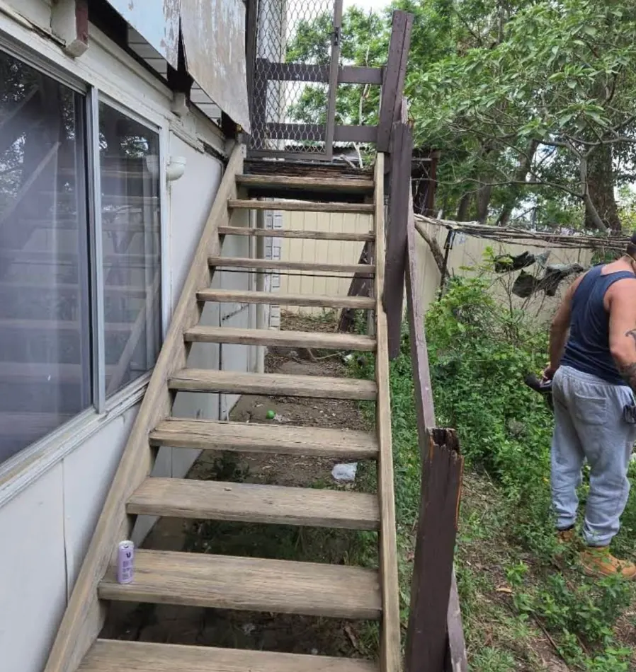 Staircase Refinish &mdash; before