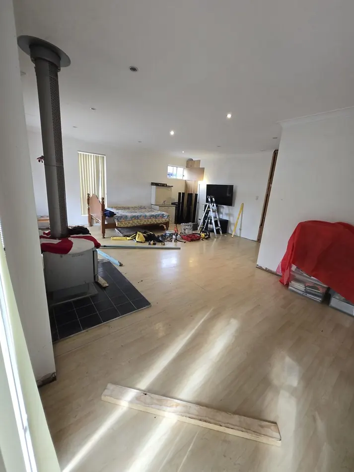 Open room before dividing wall was framed