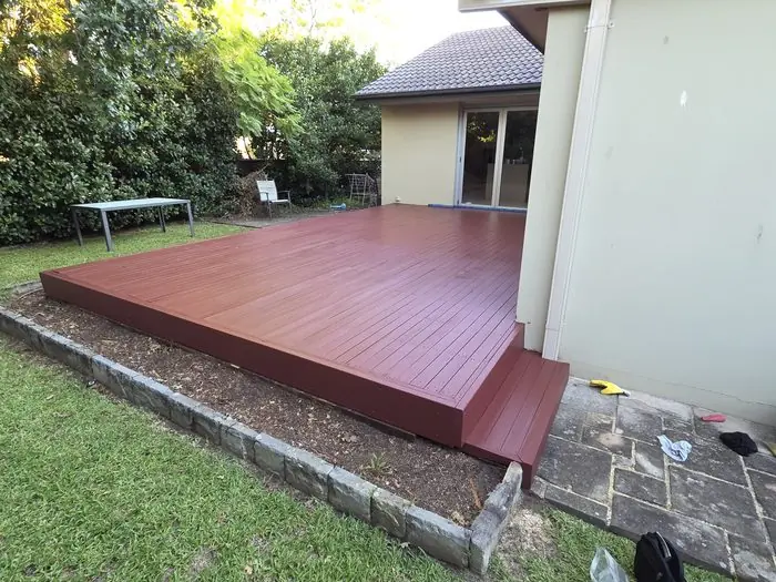 Freshly painted deck in Northmead.
