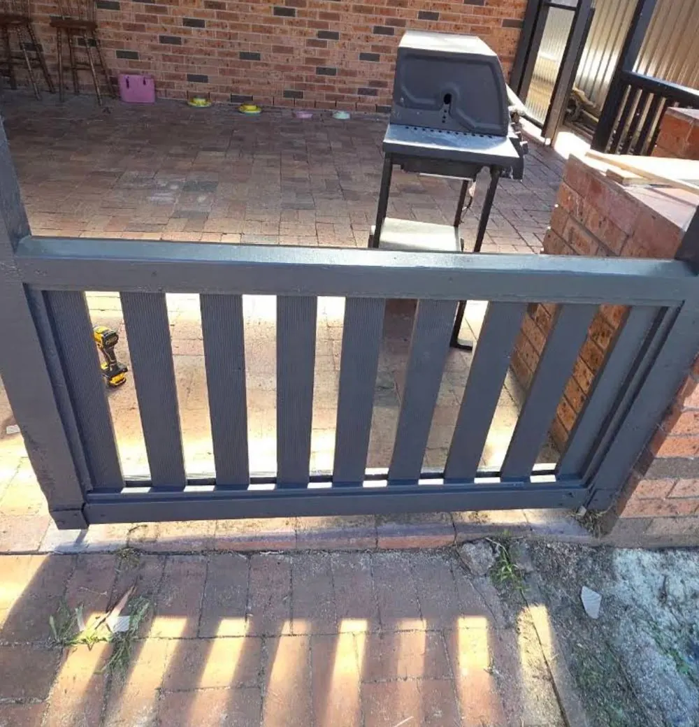 Timber Gate & Balustrade Rebuild: existing timber gate and fence rebuilt and repainted