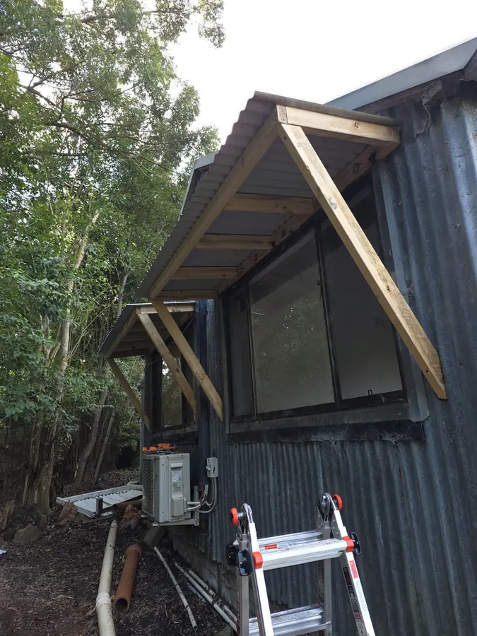 Window Awning Frame: timber-framed window awnings built to the customer&rsquo;s brief and budget, Rouse Hill
